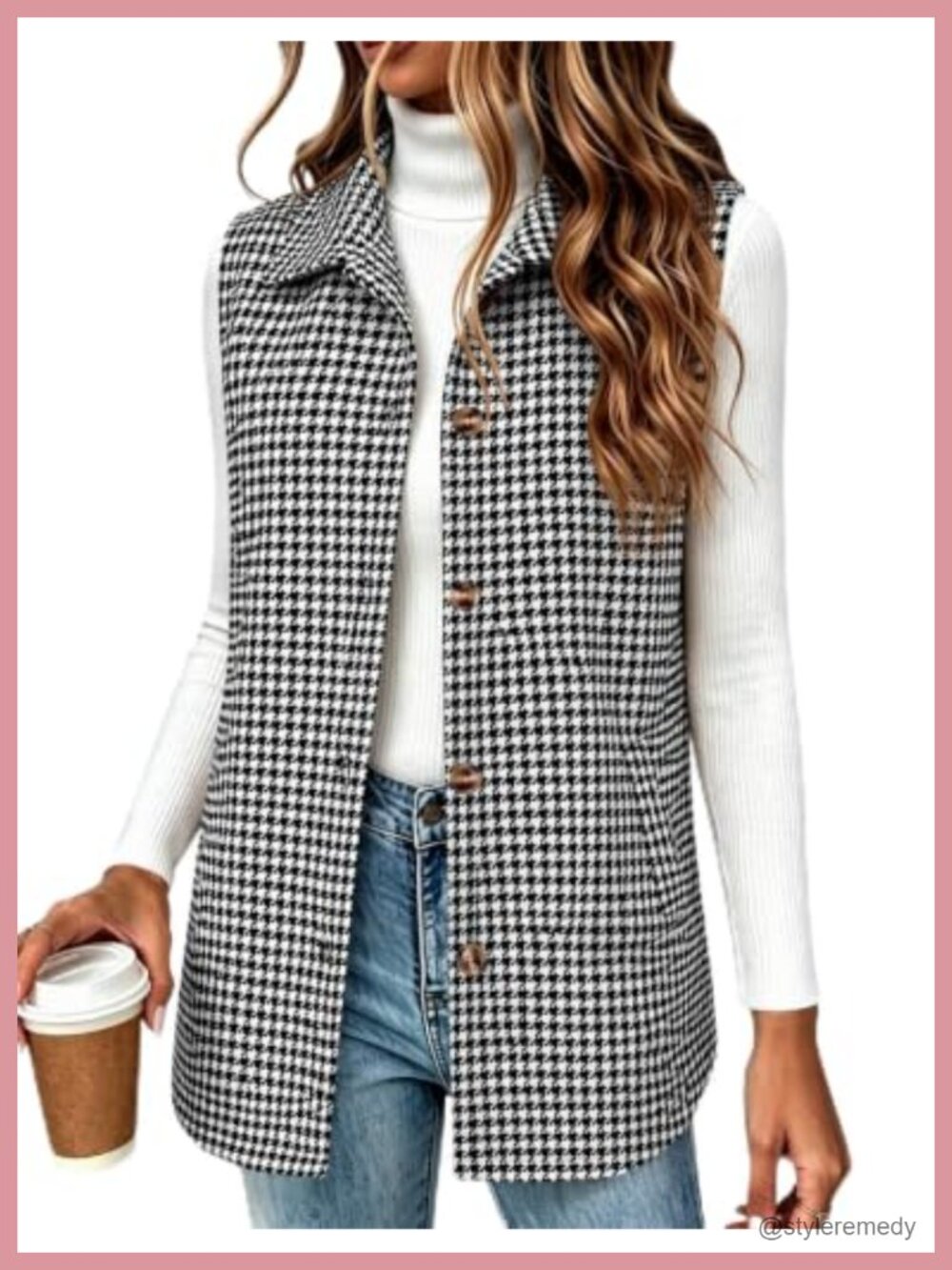 Plaid Flannel Vest Sleeveless Button Down Shirt Workwear Layer